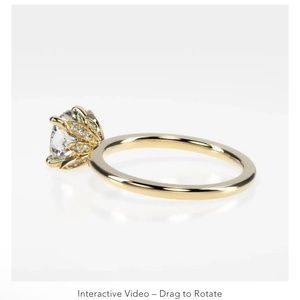 Brilliant Earth 18k gold Petal Engagement Ring